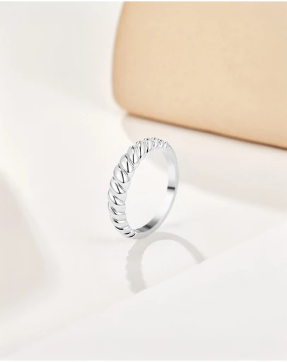 Mestige - Croissant Ring - Silver Plated
