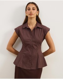 Atmos&Here - Ilyra Cap Sleeve Shirt