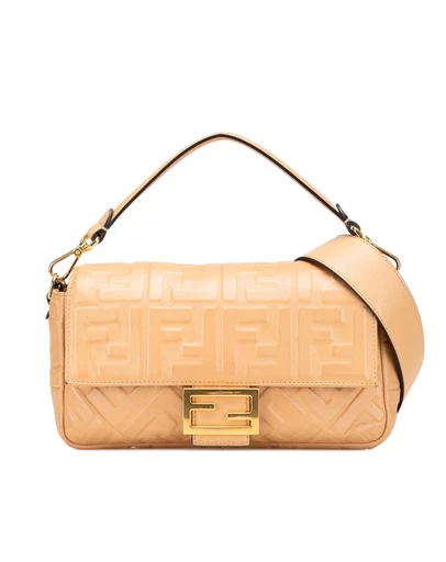Pre-Loved by Azura Reborn - Pre-Loved fendi Embossed Leather Shoulder Bag with Adjustable Strap and Metal Hardware