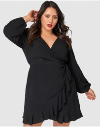 Sunday In The City - Titanium Wrap Dress