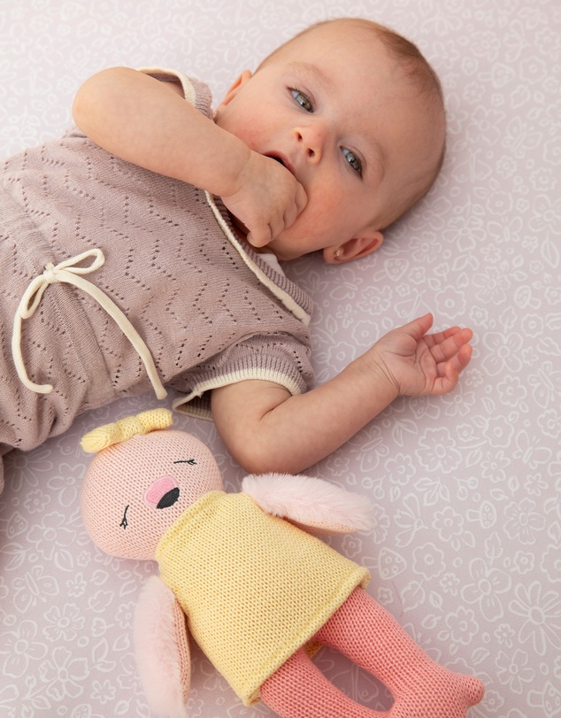 Living Textiles - Knitted Animal Toy - Freya the Flamingo
