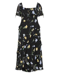 City Chic - Plus size Shayla Petal Print Maxi Dress - black