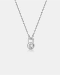 Ania Haie - Ania Haie Silver Linked Locket Dangle Necklace