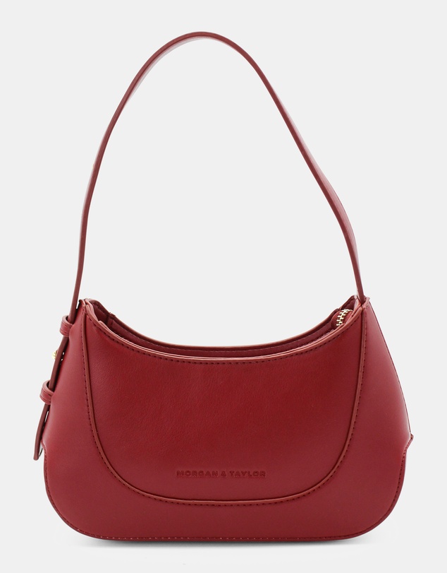 Morgan & Taylor - Aurora Shoulder Handbag in Burgundy Red