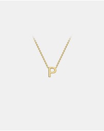 Zoe Olivia - 9K Gold Initial P Necklace