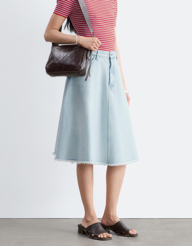 & Other Stories - Raw-Edge Denim Skirt