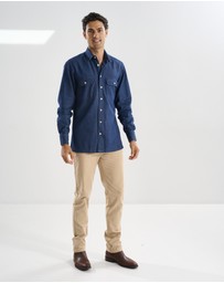 3 Wise Men - 3 Wise Men Frontier Denim Utility Shirt