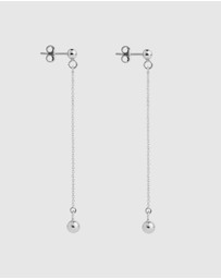 Najo - Sunbeam Silver Stud Drop Earrings