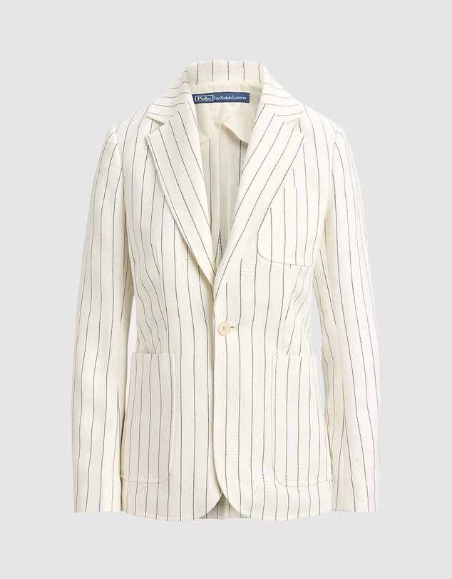Polo Ralph Lauren - Single-Breasted Striped Hemp Blazer