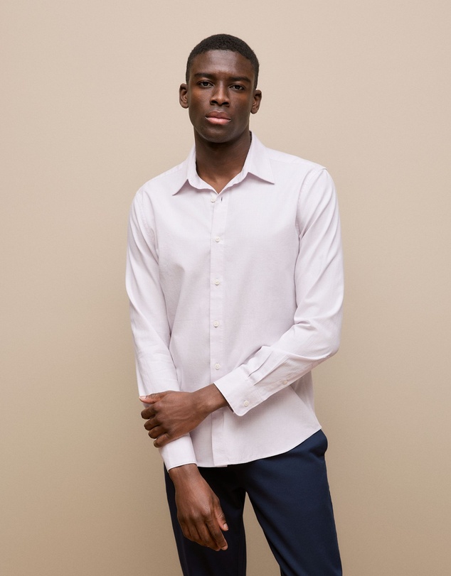 Trenery - Tailored Fit Puppytooth Check Shirt in Orchid
