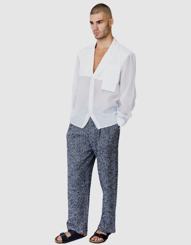 Justin Cassin - Isaiah Collared Sheer Shirt