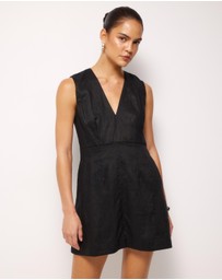 AERE - Audrey Linen A-Line Dress