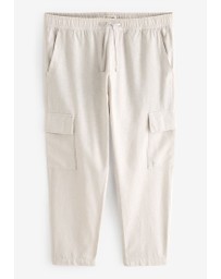 NEXT - Linen Cotton Elasticated Drawstring Cargo