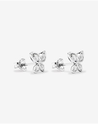 Michael Hill - Cubic Zirconia Butterfly Stud Earrings in Sterling Silver