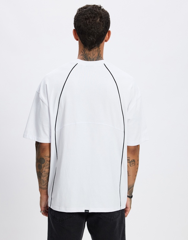 Thrills - Heavy Voltage Box Fit Oversize Cropped Piping Tee