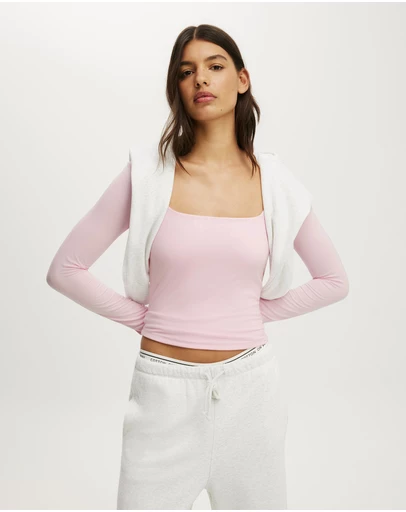 Cotton On Body Active - Ultra Soft Square Neck Long Sleeve