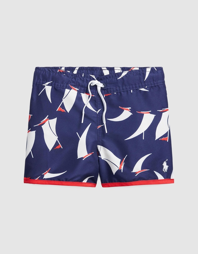 Polo Ralph Lauren - Sailboat Print Swim Trunks - ICONIC EXCLUSIVE - Kids