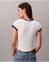 Calvin Klein Jeans - Graphic Scoop Neck Baby Tee