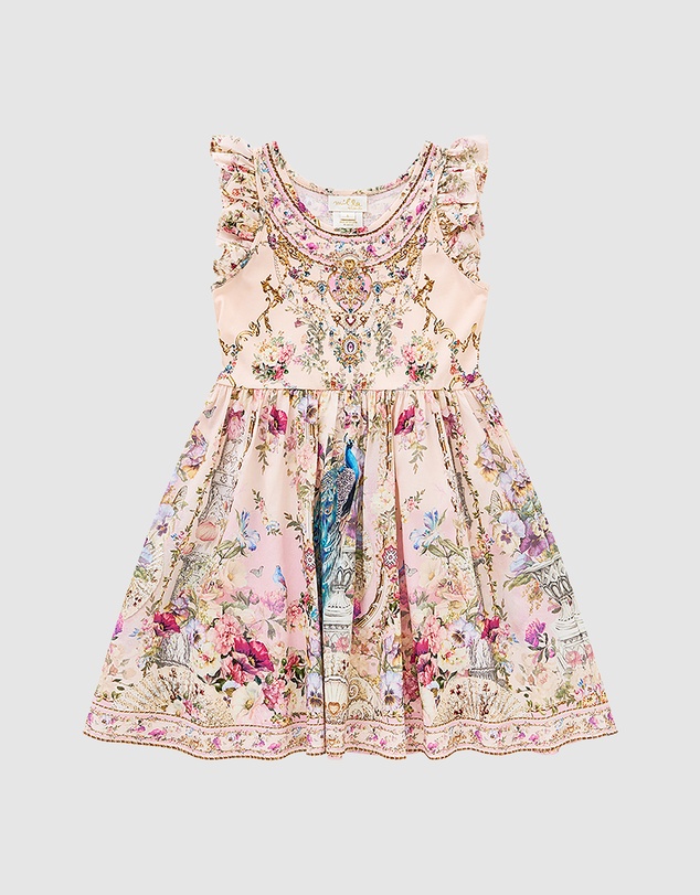 Camilla - Jersey and Woven Mini Dress With Frill - Kids-Teens