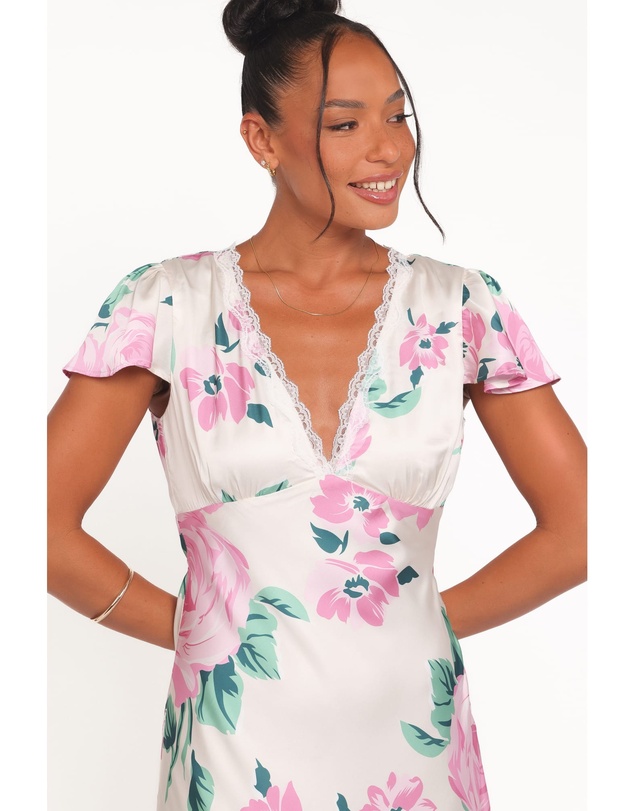 Petal & Pup - Mirelda Midi Dress - Pink Floral