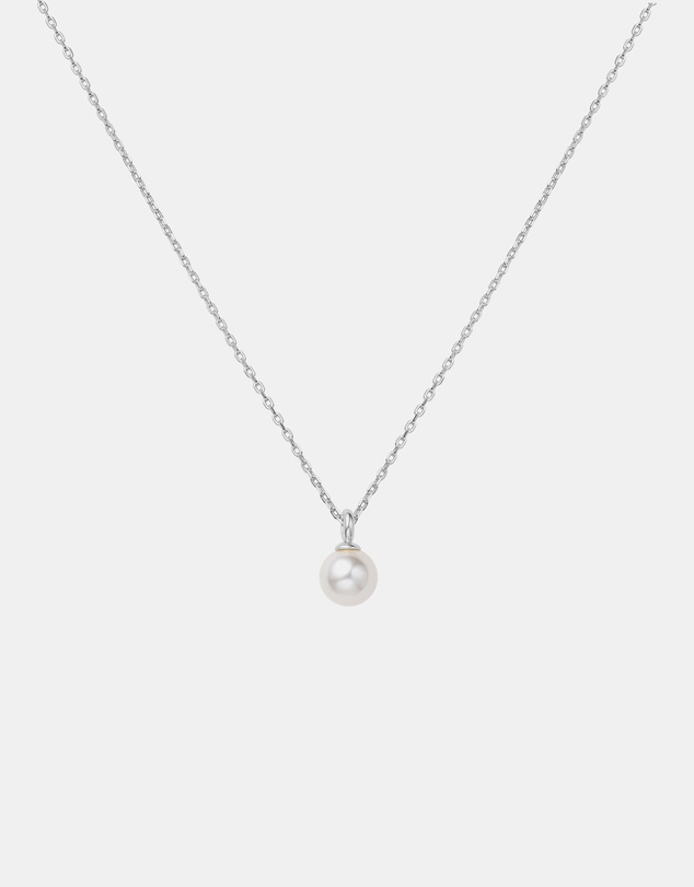 Ania Haie - Ania Haie Silver Pearl Drop Pendant Necklace