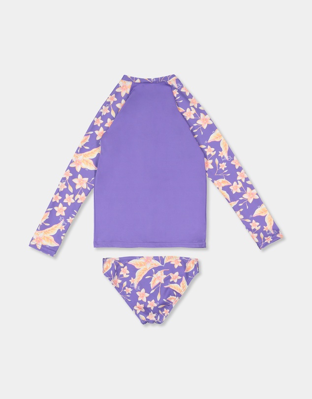 Roxy - Girls 2 to 7 Plumeria Love Long Sleeve Rashguard