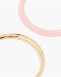 Lovisa - Acrylic & Gold Bangles 4-Pack