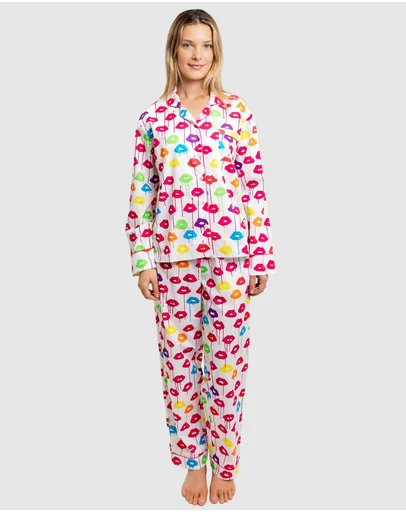 Sant And Abel - Women's Drawbertson Drippy Lips Long PJ Set