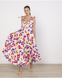 Cirkular - Pre-Loved - Kate Spade Summer Flowers Tiered Midi Dress