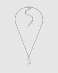 Diesel - D Logo Silver-Tone Necklace