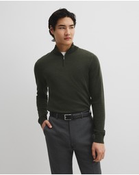 Country Road - Australian Merino Long Sleeve Vam Half Zip Knit