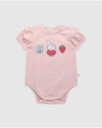 Kynd Baby - Miffy Puff Sleeve Bodysuit in Soft Pink