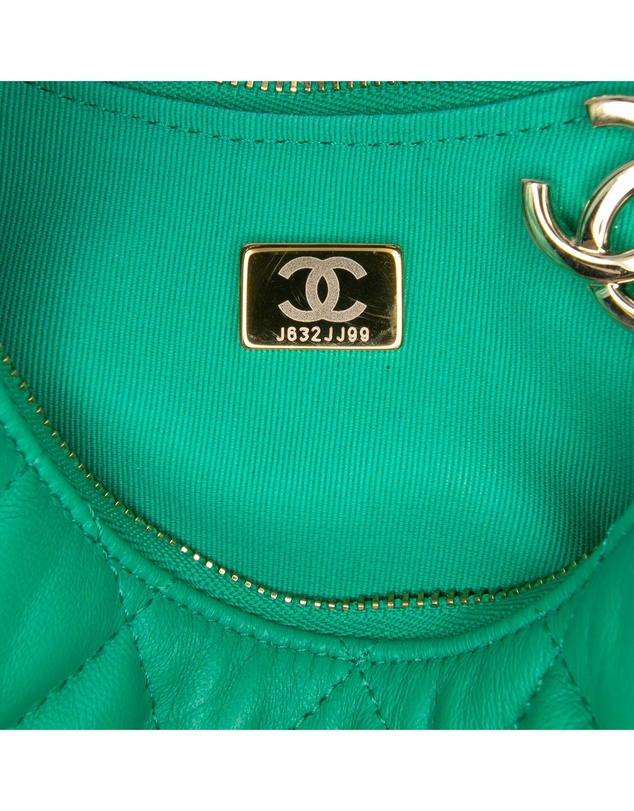Pre-Loved by Azura Reborn - Pre-Loved Small Quilted Lambskin Chain Around Hook Hobo Bag