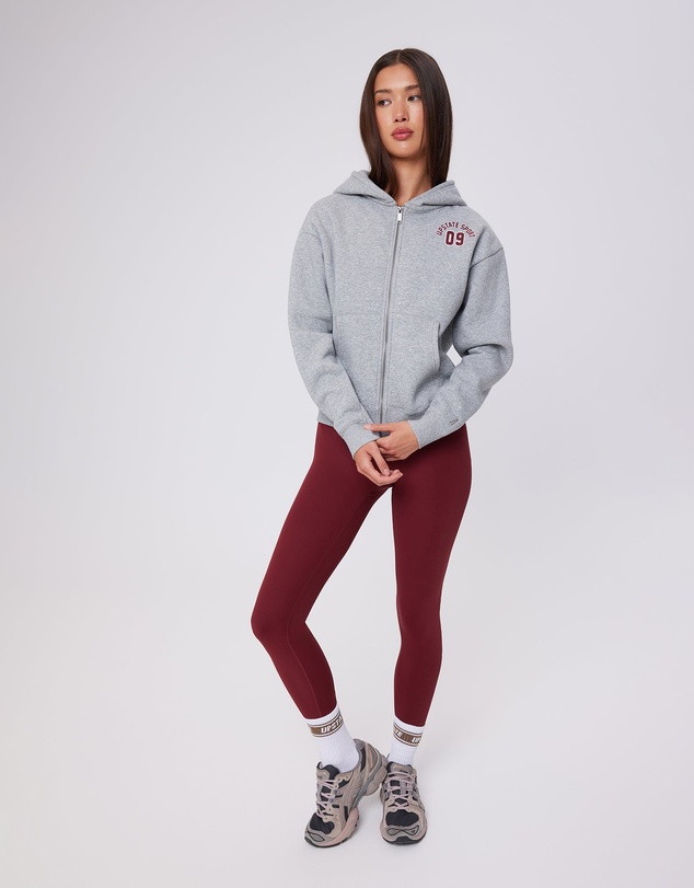 Upstate - Zip Through Hoodie - Grey Marle
