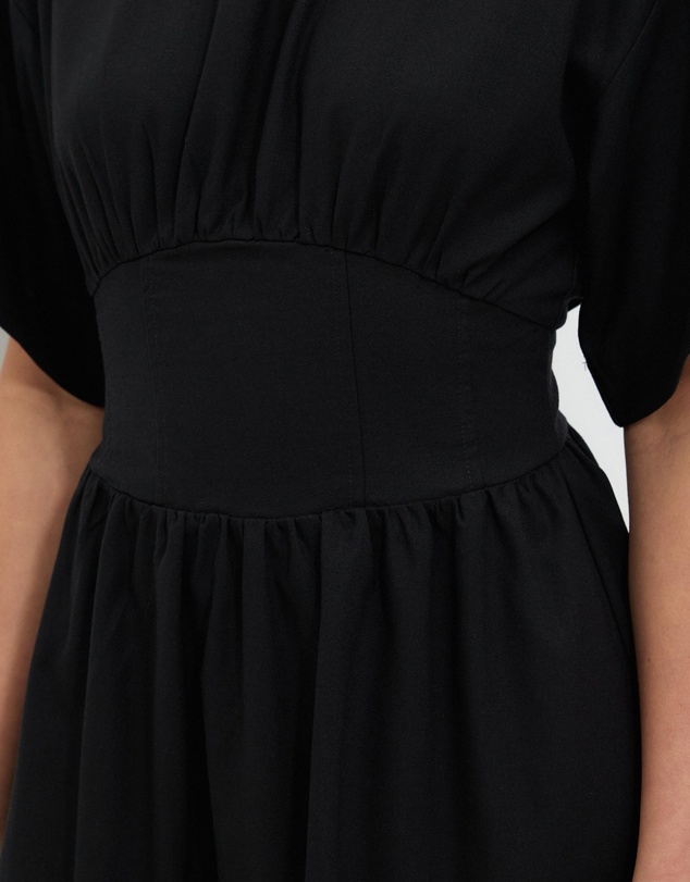Calli - Glehn Linen Blend Mini Dress