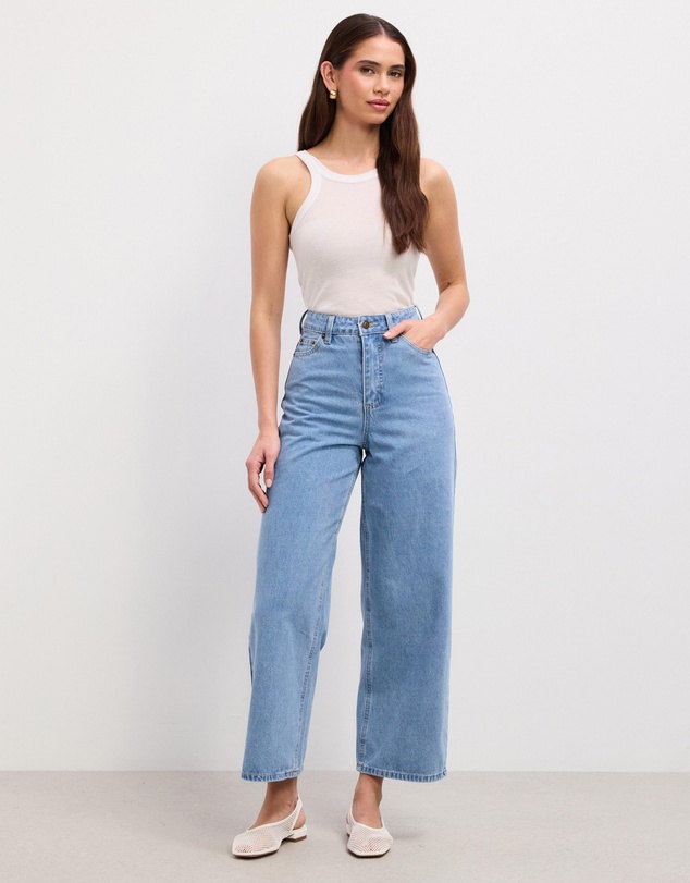 The Fated - Sarah Cropped Straight Wide Jeans