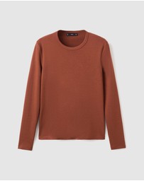 M.N.G - Long Sleeve Cotton T-Shirt