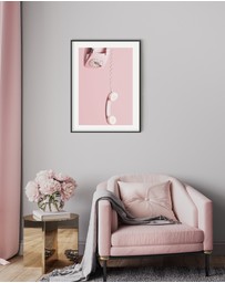 Olive et Oriel - Pink Telephone Art Print