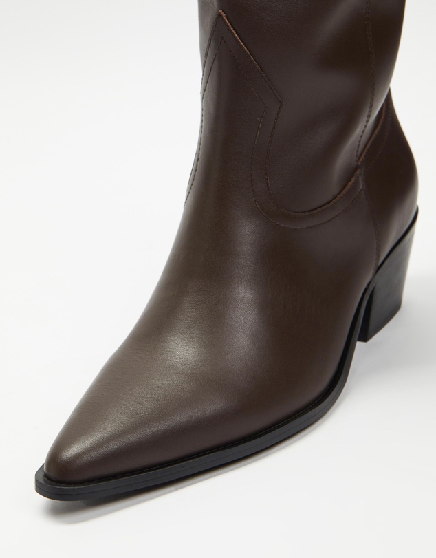 AERE - Knee High Cowgirl Leather Boots