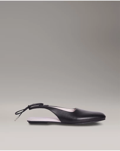 Calvin Klein - Leather Slingback Ballerinas
