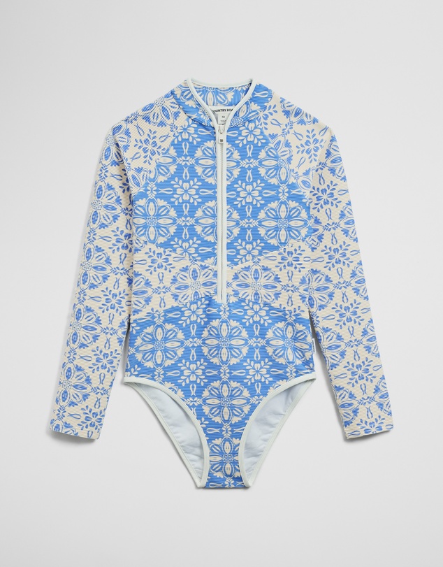 Country Road - Teen Long Sleeve Floral Swimsuit