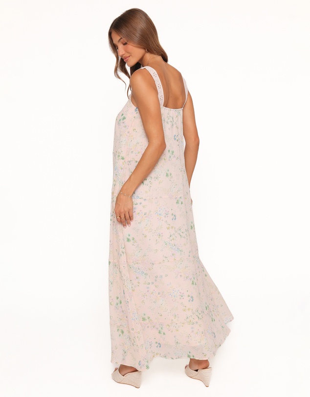 Petal & Pup - Caroline Maxi Dress - Pastel Pink Floral