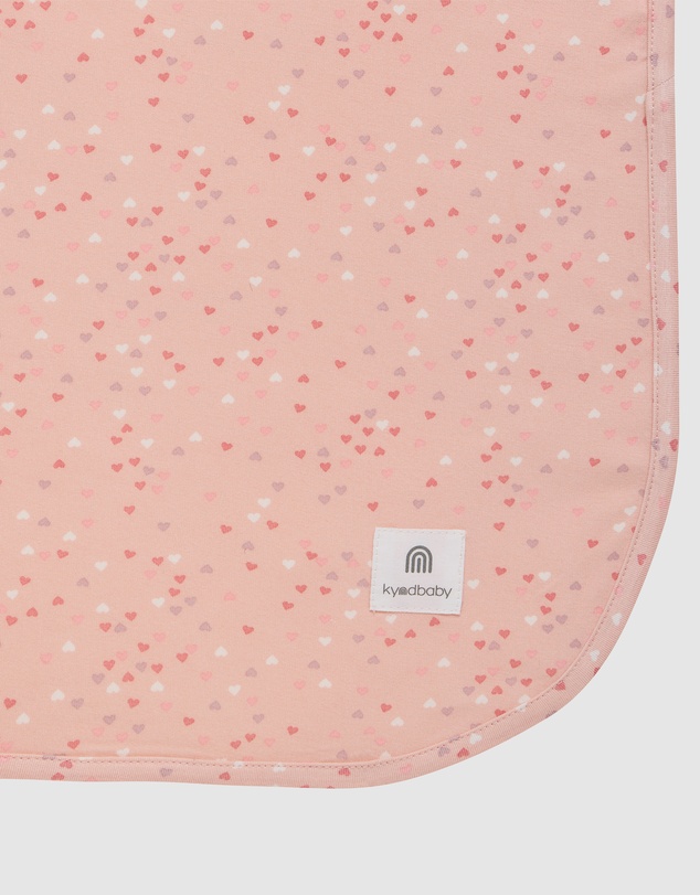 Kynd Baby - Large Stretchy Swaddle in Pink Heart