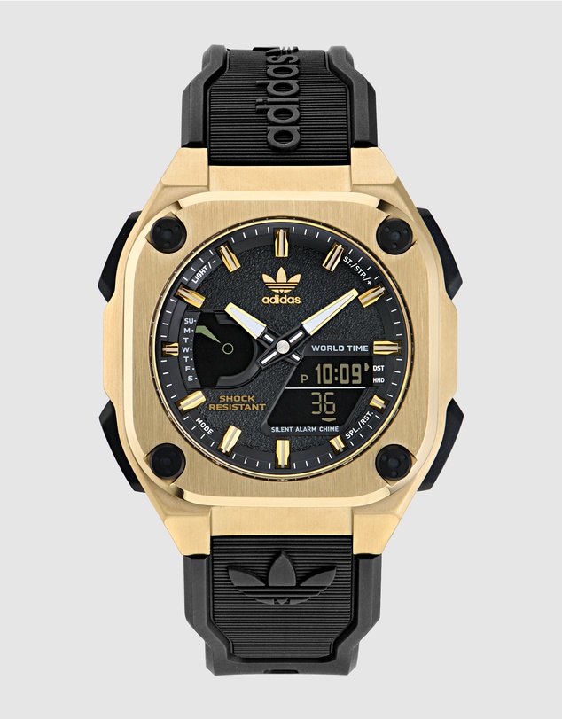adidas Originals - City Tech One Black & Gold-Tone Watch