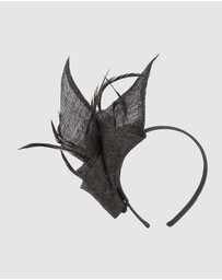 Max Alexander - Sinamay Black Racing Fascinator