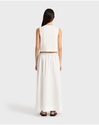 BONDI BORN - Kyoto Drawstring Maxi Skirt