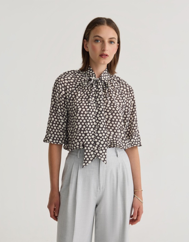 Oxford - Simone Tie Neck Shirt