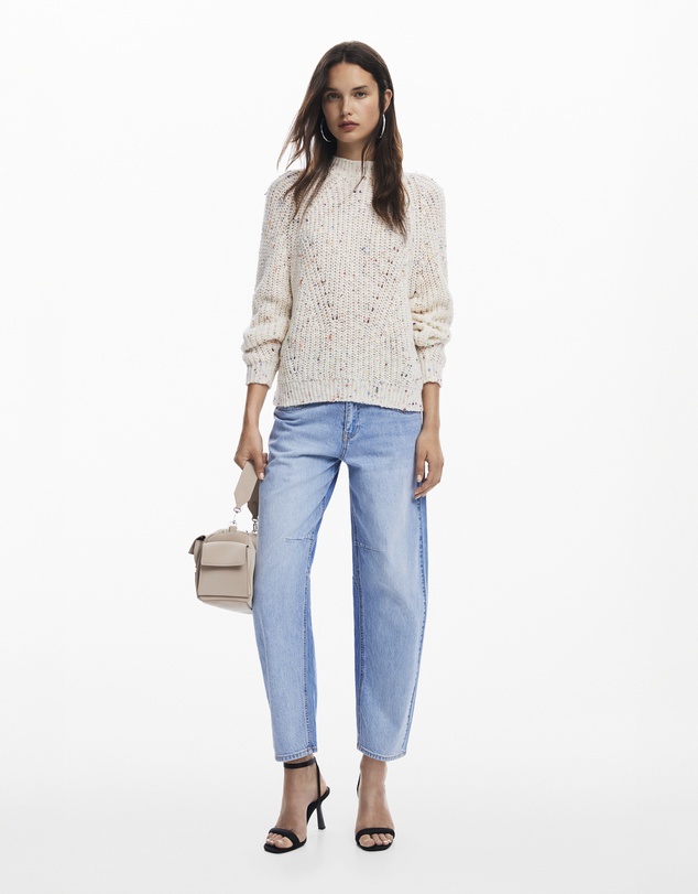 Desigual - Derby Crudo Relaxed Long Sleeve Knit Sweater