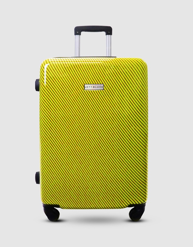 JETT BLACK - Carbon Yellow Series Large Suitcase