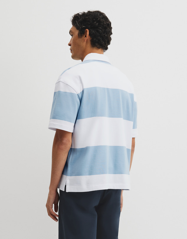 Country Road - Short Sleeve Australian Cotton Stripe Rugby Polo